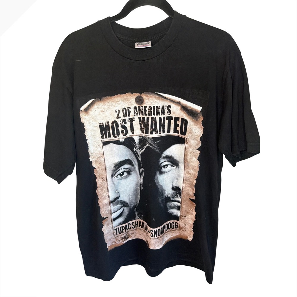 Vintage Pro Club Super Heavy Tupac Snoop Dogg 2 Of Amerikas Most Wanted  Mens L